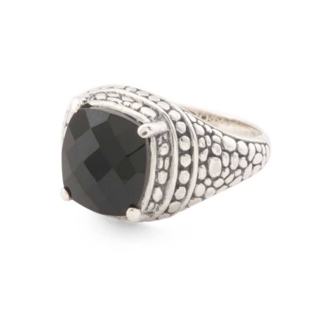 NEW ANNIKA WITT Sterling Silver Black Onyx Ring Size 9